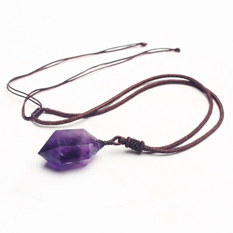 Amethyst Hexagonal Pendant
