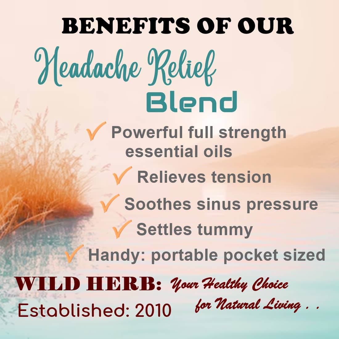 Headache Nasal Inhaler | Pure Essential Oil Aromatherapy