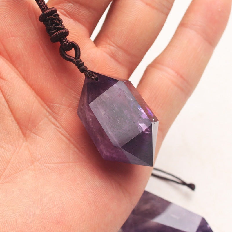 Amethyst Hexagonal Pendant