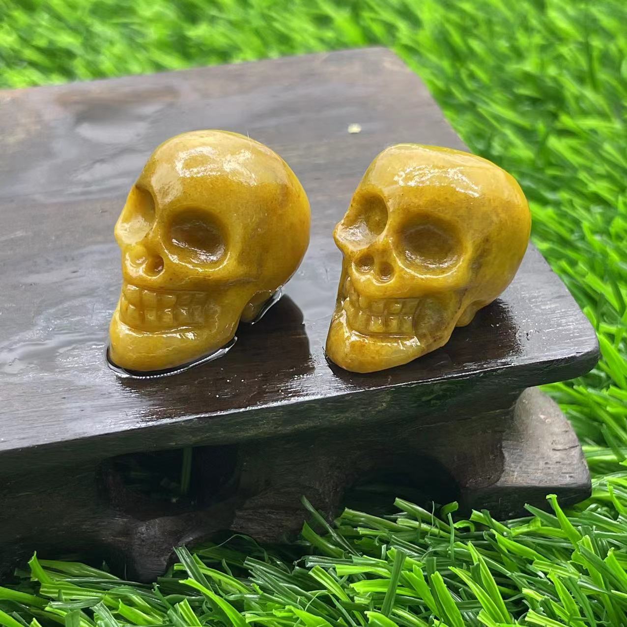 Natural Stone, Mini Carved Skull Semi-precious