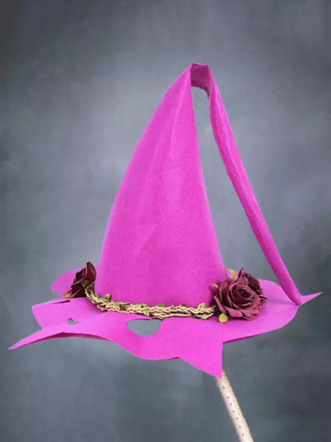 Pointed Wool Felt Witch Hat