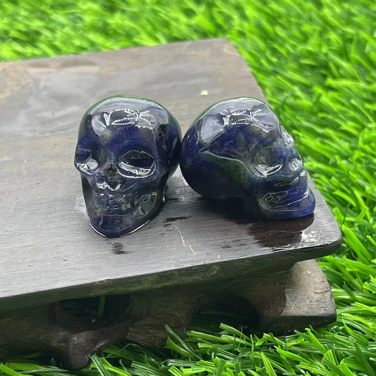 Natural Stone, Mini Carved Skull Semi-precious