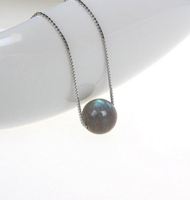 Labradorite 925 Sterling Silver Necklace Spectrum Stone Pendant