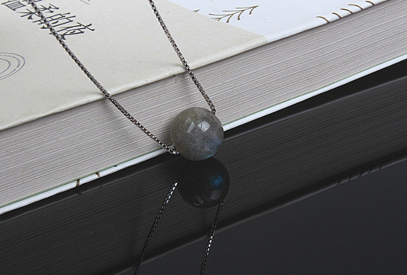 Labradorite 925 Sterling Silver Necklace Spectrum Stone Pendant