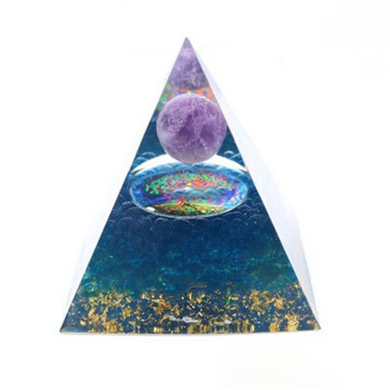 Orgonite & Crystal Resin Pyramid (8 designs)