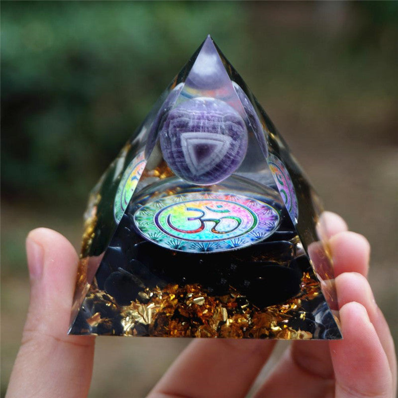 Orgonite & Crystal Resin Pyramid (8 designs)