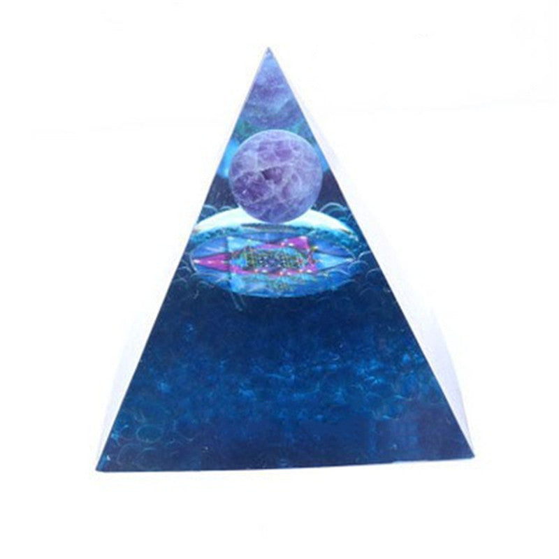 Orgonite & Crystal Resin Pyramid (8 designs)