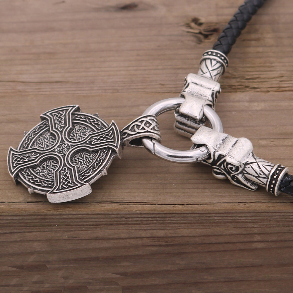 Sun Cross Celtic Necklace – Nordic Protection Symbol Pendant