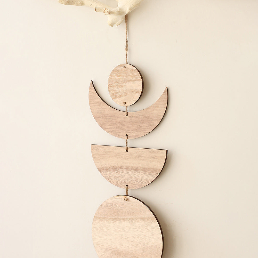 Sun And Moon Wood Wall Hanger