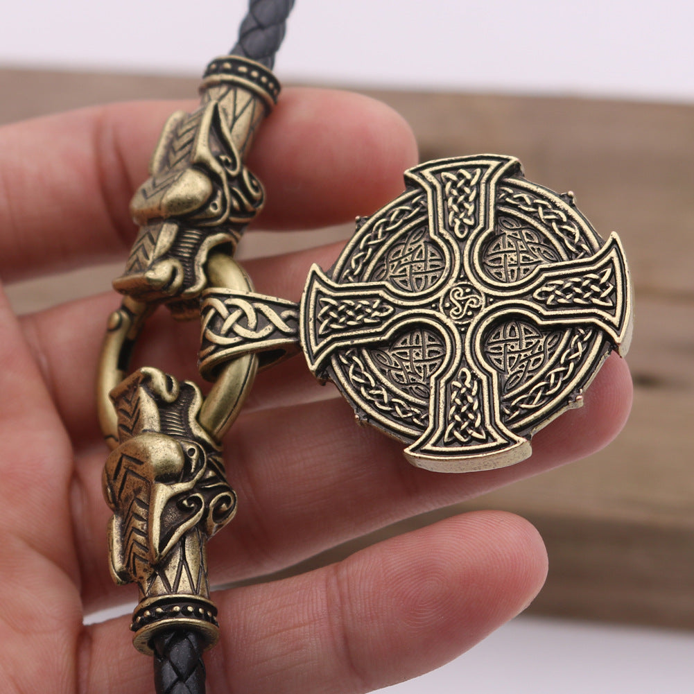 Sun Cross Celtic Necklace – Nordic Protection Symbol Pendant