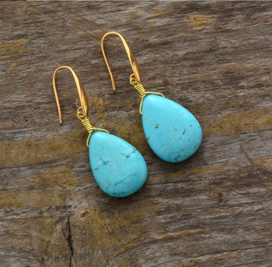 Turquoise Teardrop Earrings