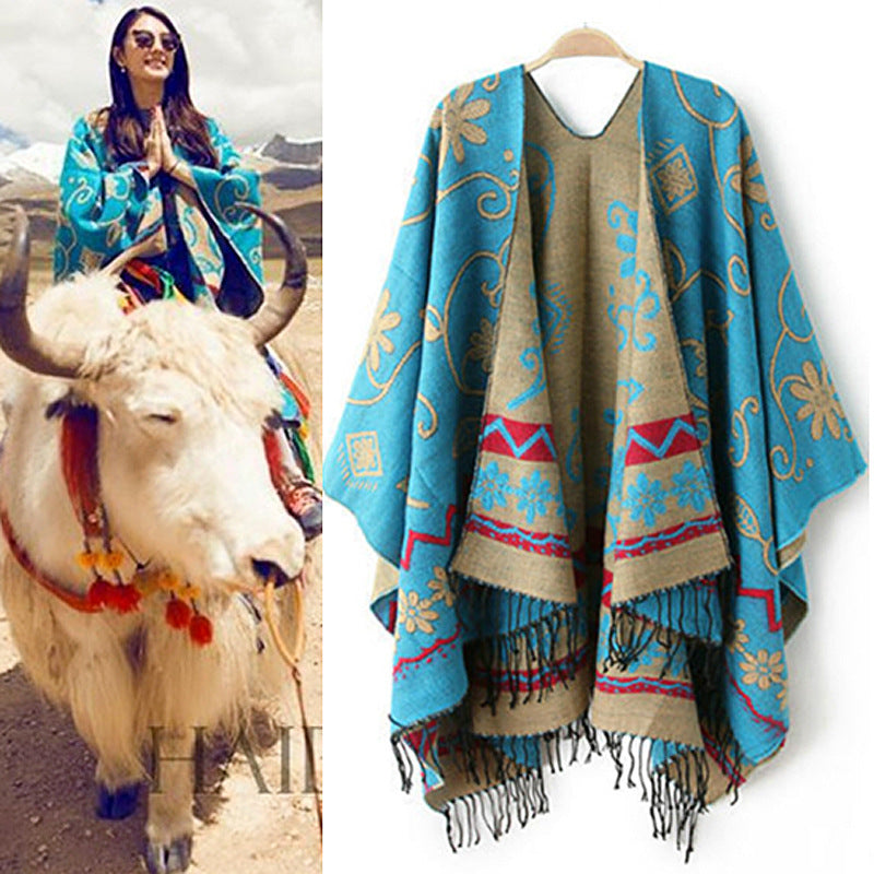 Poncho with Fringe