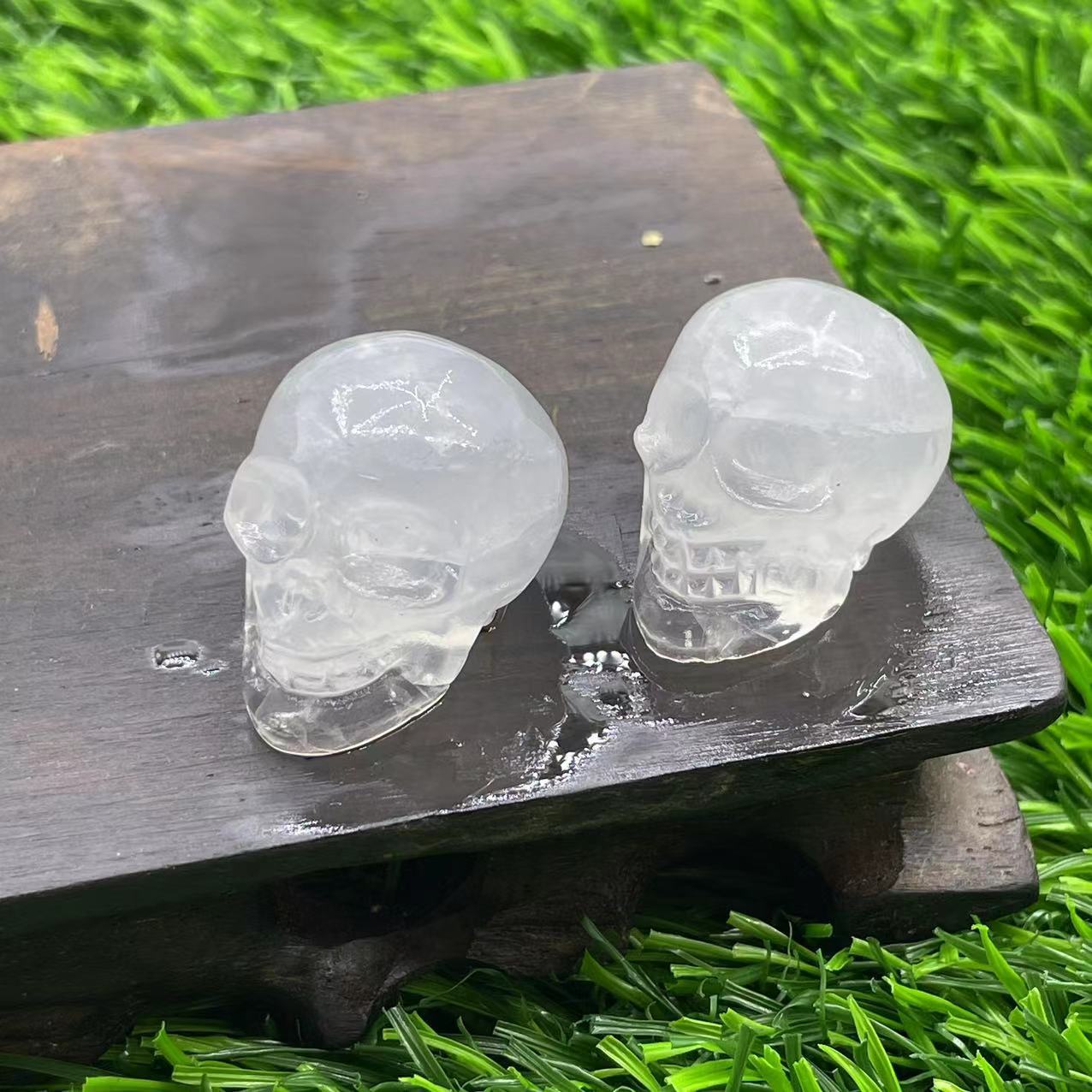 Natural Stone, Mini Carved Skull Semi-precious