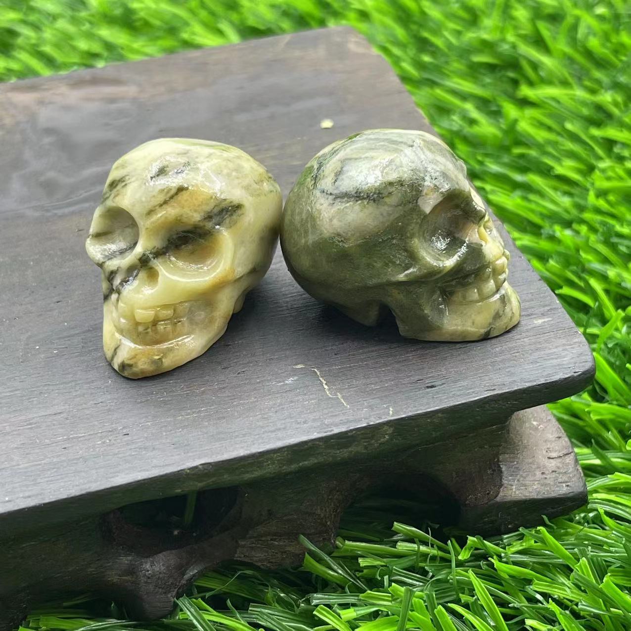 Natural Stone, Mini Carved Skull Semi-precious