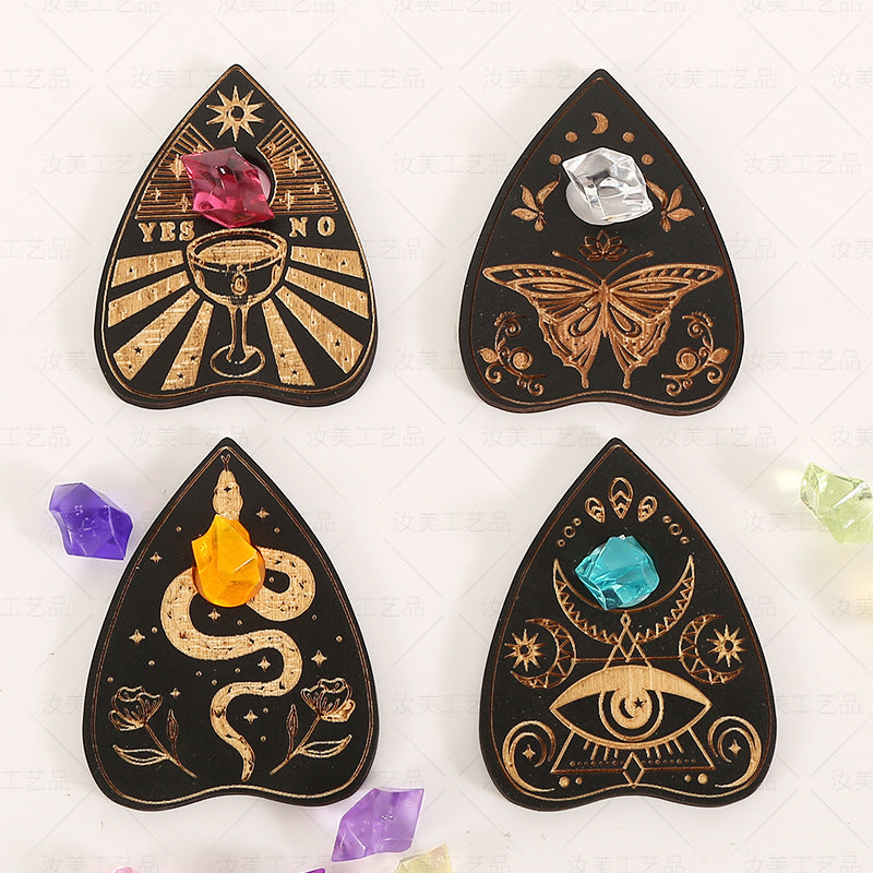 Wood Ouija Board Window – Spirit Board Inspired Wall and Altar Decor