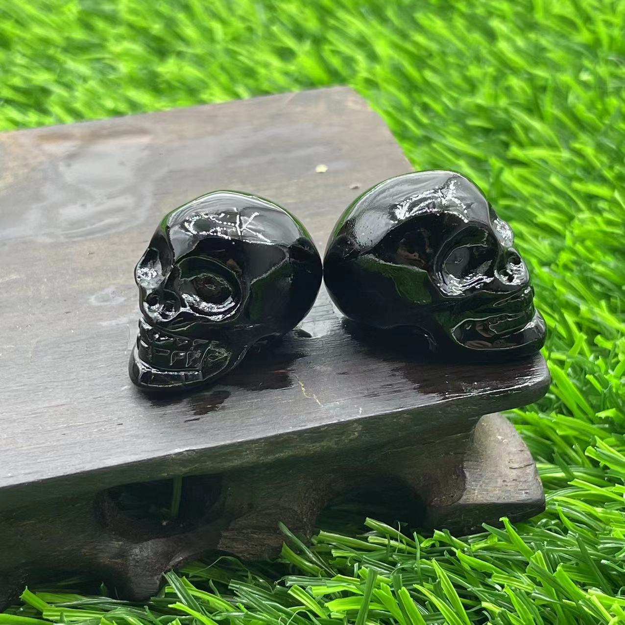 Natural Stone, Mini Carved Skull Semi-precious