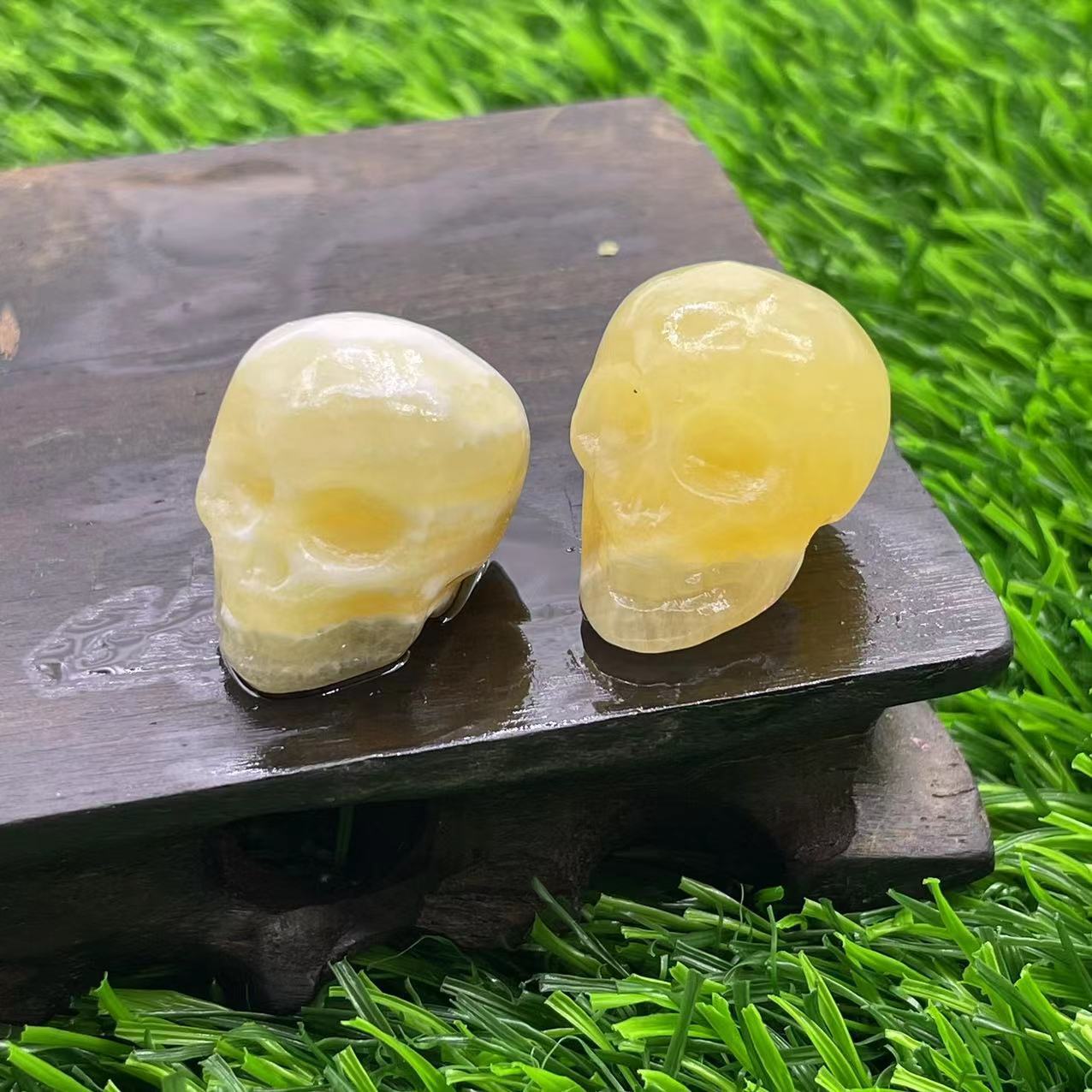 Natural Stone, Mini Carved Skull Semi-precious