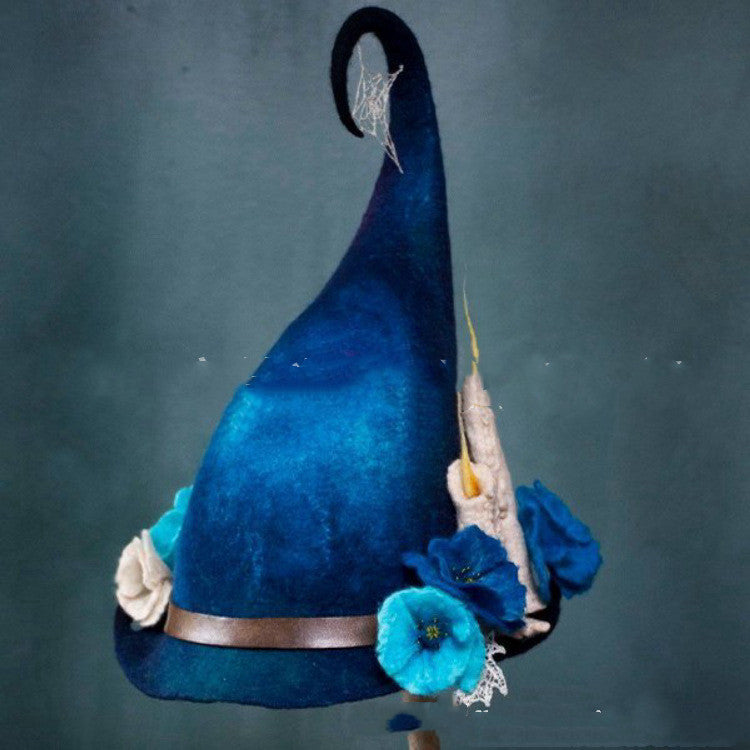 Pointed Wool Felt Witch Hat