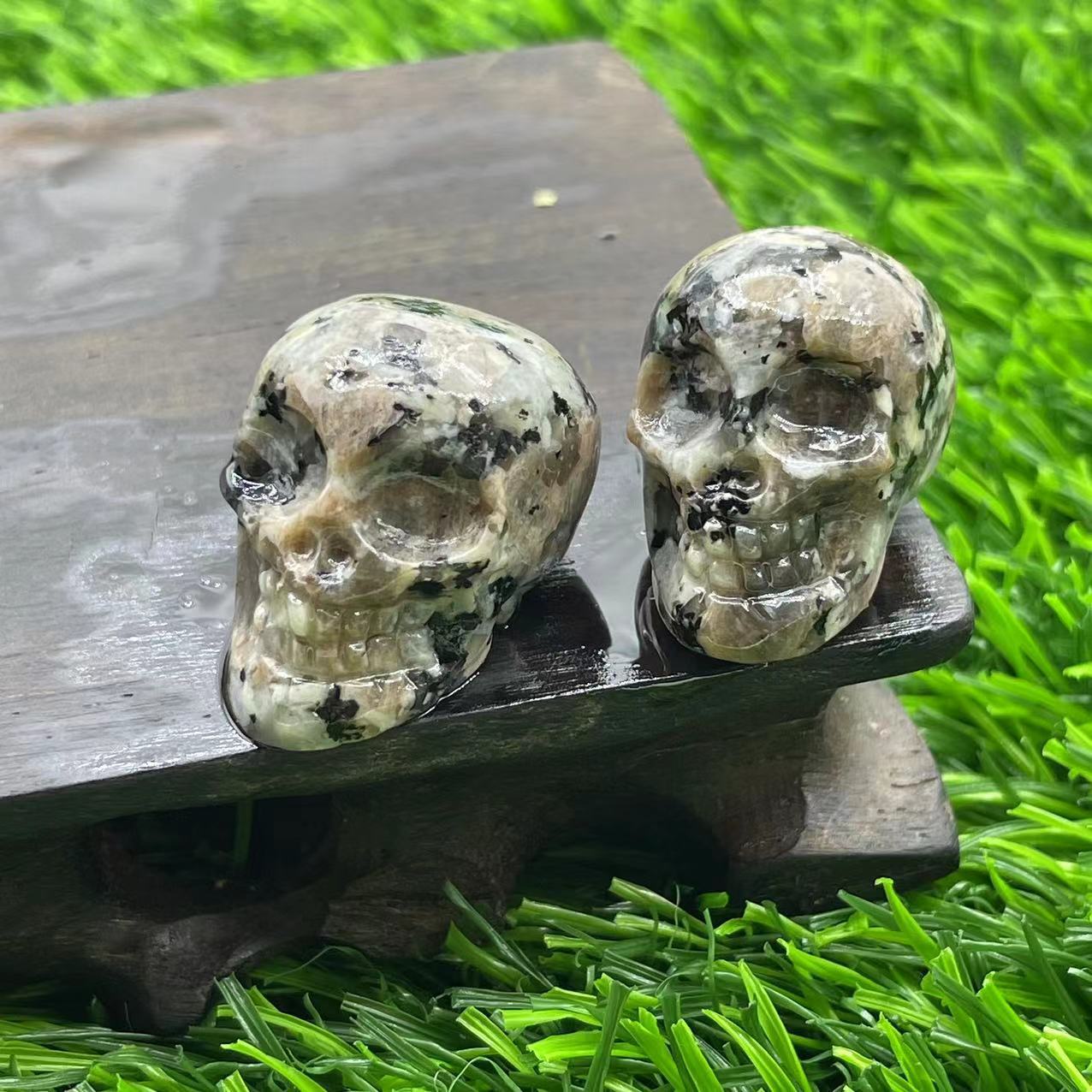 Natural Stone, Mini Carved Skull Semi-precious