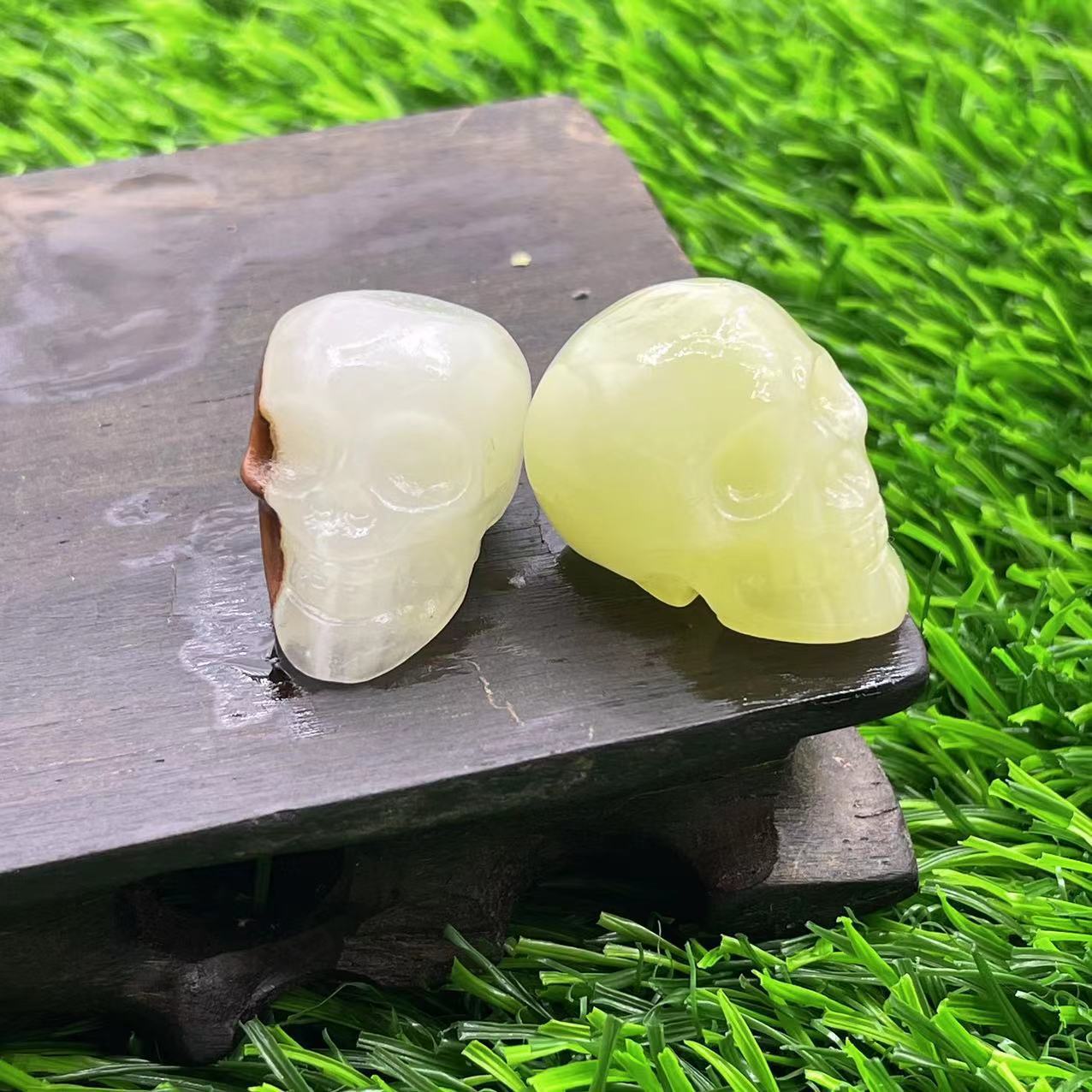 Natural Stone, Mini Carved Skull Semi-precious