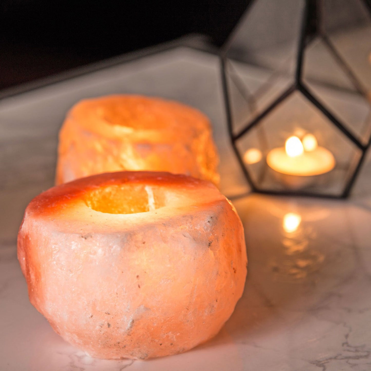 Mineral Crystal Salt Candle Holder