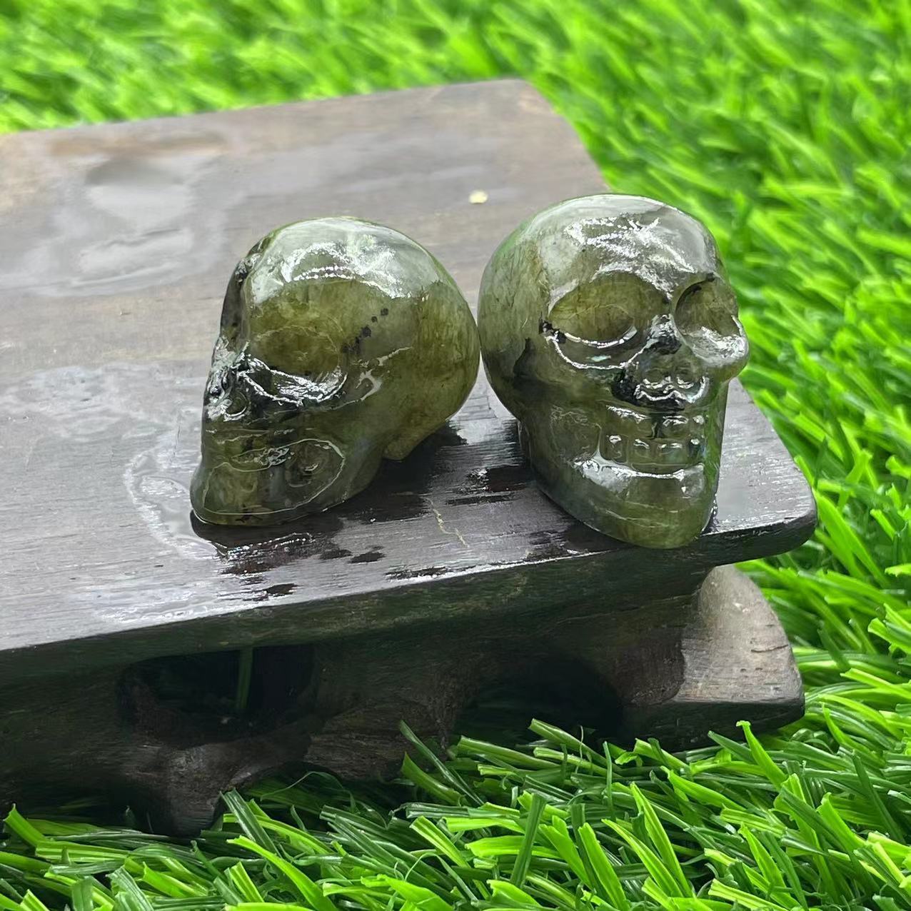 Natural Stone, Mini Carved Skull Semi-precious