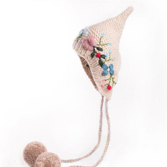 Winter Knitted Witch/Fairy Big Woolen Hat