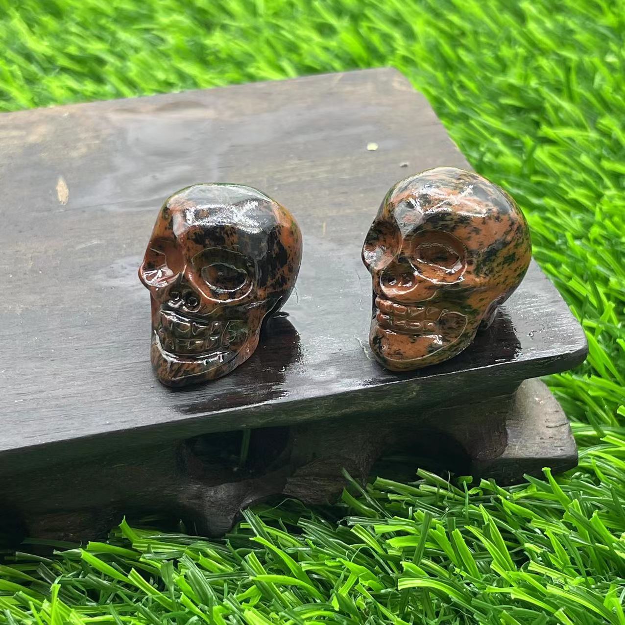 Natural Stone, Mini Carved Skull Semi-precious