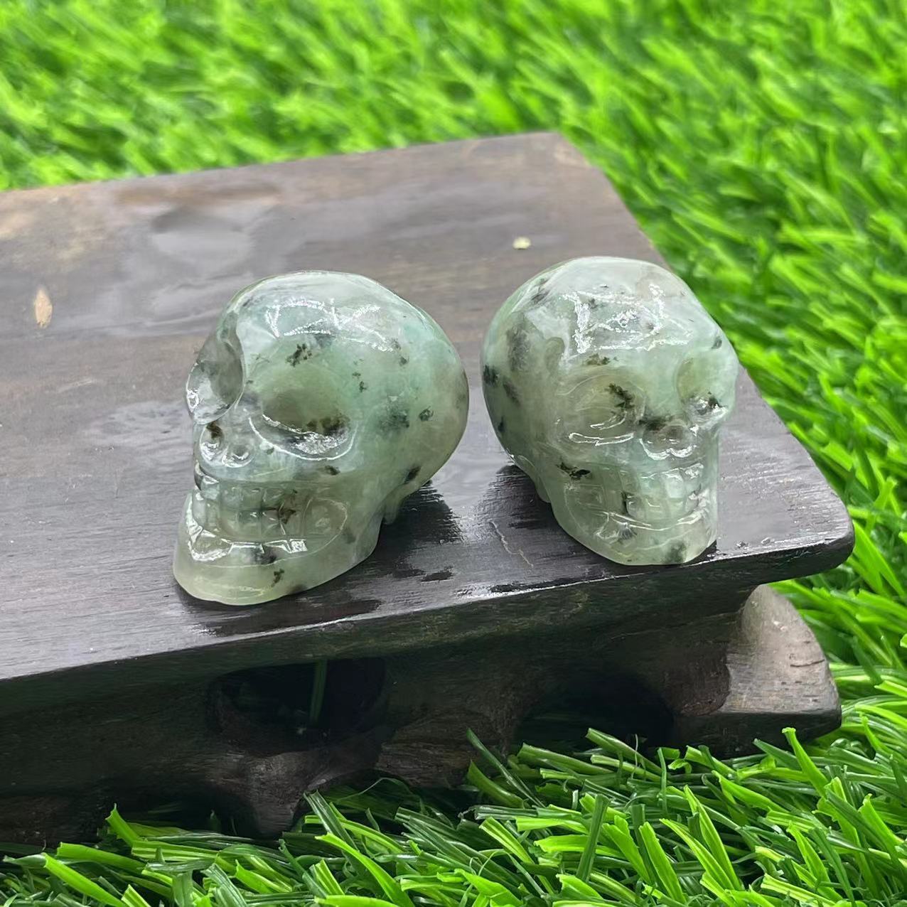 Natural Stone, Mini Carved Skull Semi-precious