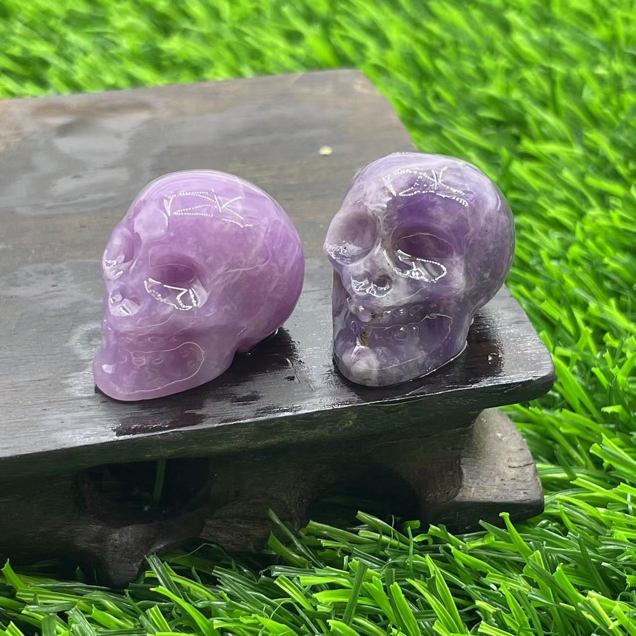 Natural Stone, Mini Carved Skull Semi-precious