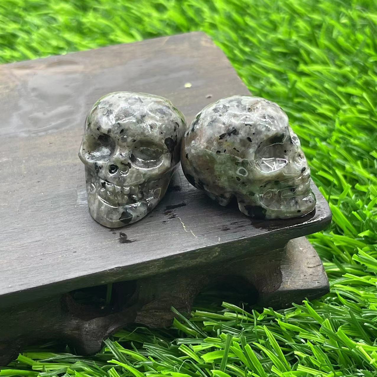 Natural Stone, Mini Carved Skull Semi-precious