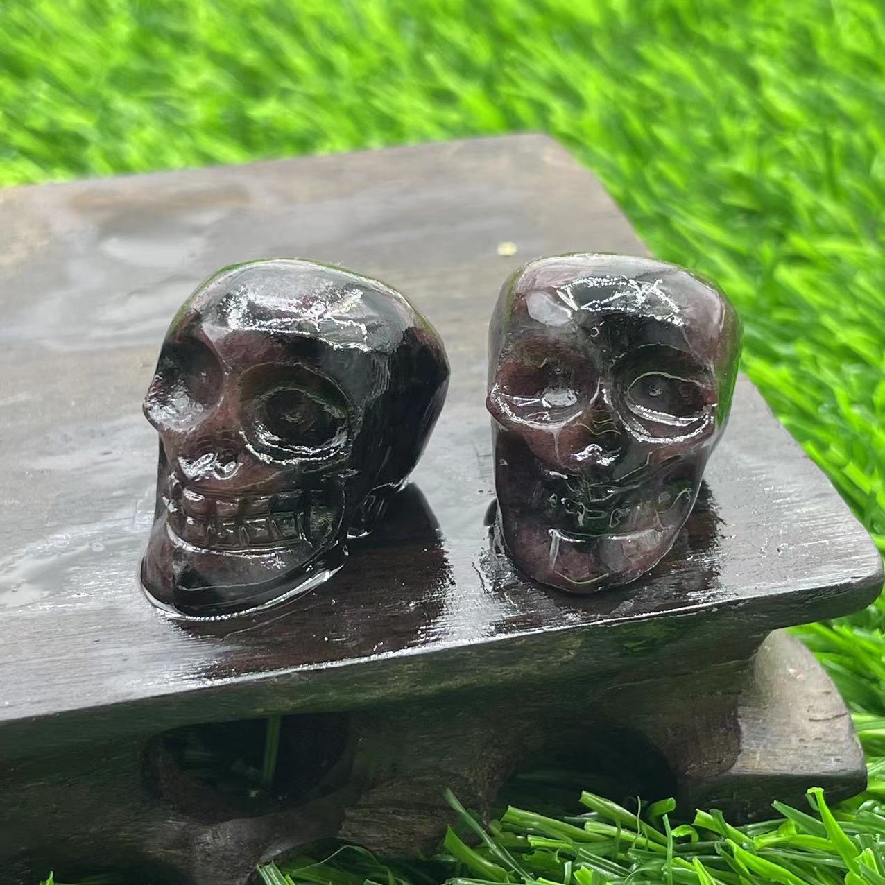 Natural Stone, Mini Carved Skull Semi-precious