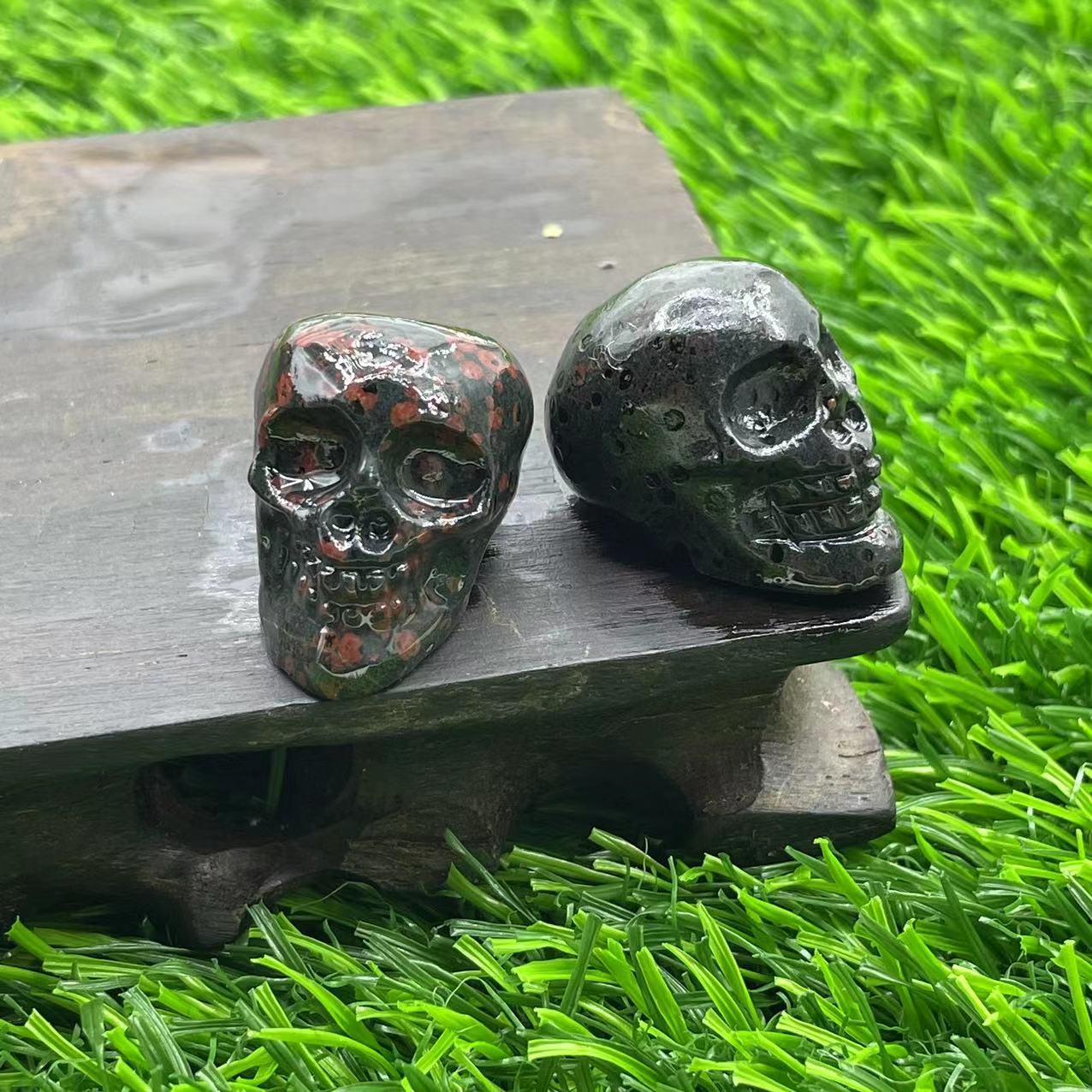 Natural Stone, Mini Carved Skull Semi-precious