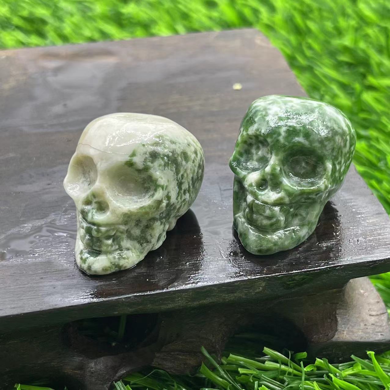 Natural Stone, Mini Carved Skull Semi-precious