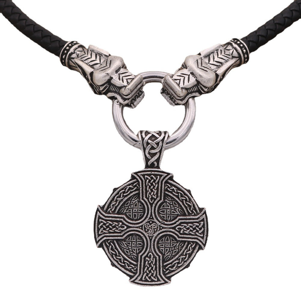 Sun Cross Celtic Necklace – Nordic Protection Symbol Pendant