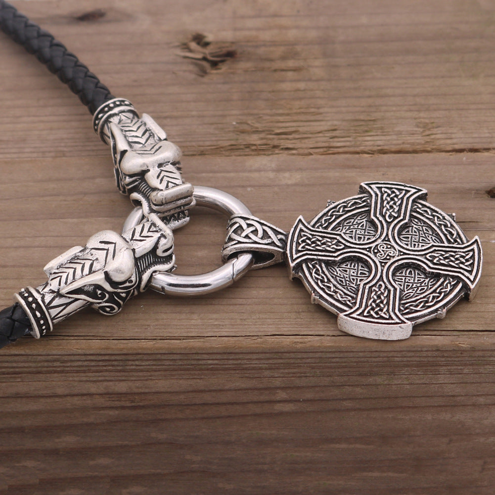 Sun Cross Celtic Necklace – Nordic Protection Symbol Pendant