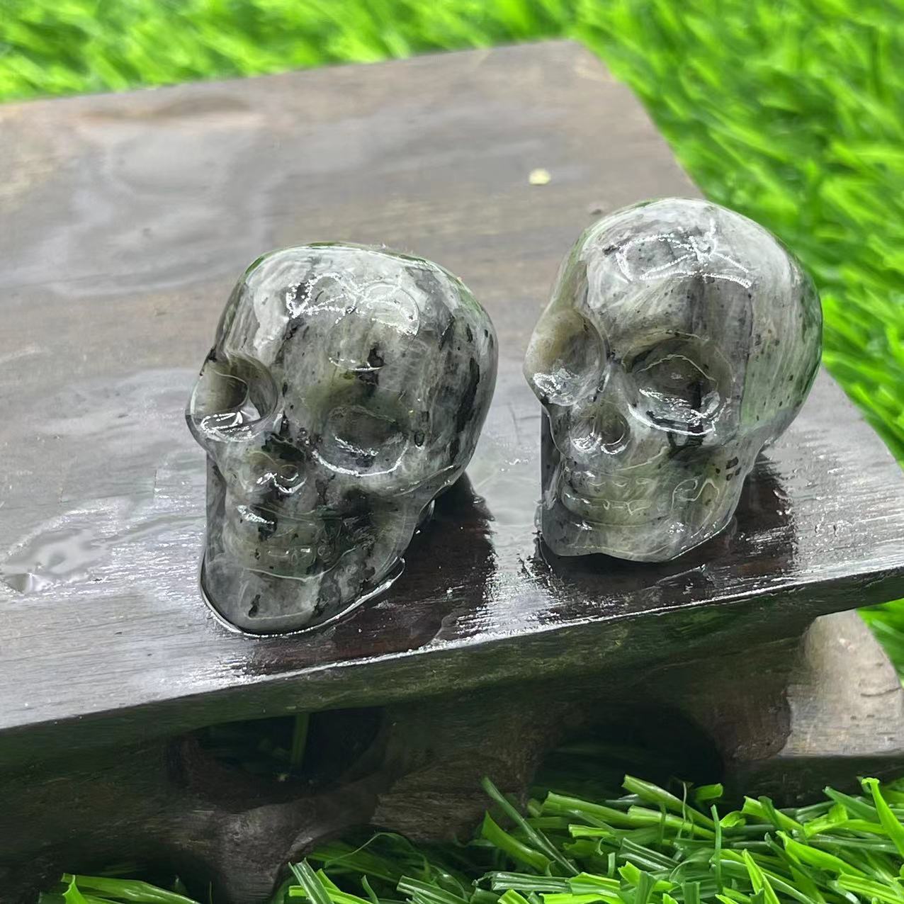 Natural Stone, Mini Carved Skull Semi-precious