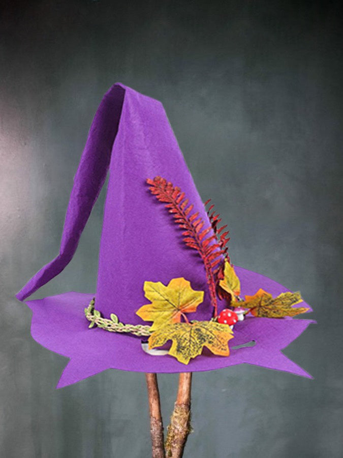 Pointed Wool Felt Witch Hat