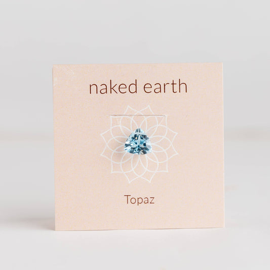 Blue Topaz Necklace  - Trillion Facet